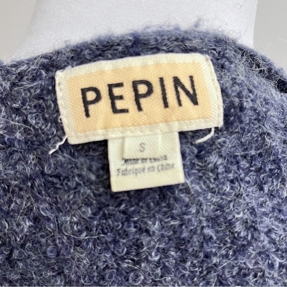 Pepin Anthropologie Alpaca Wool Blend Colorblock Open Front Cardigan Small - Picture 9 of 9
